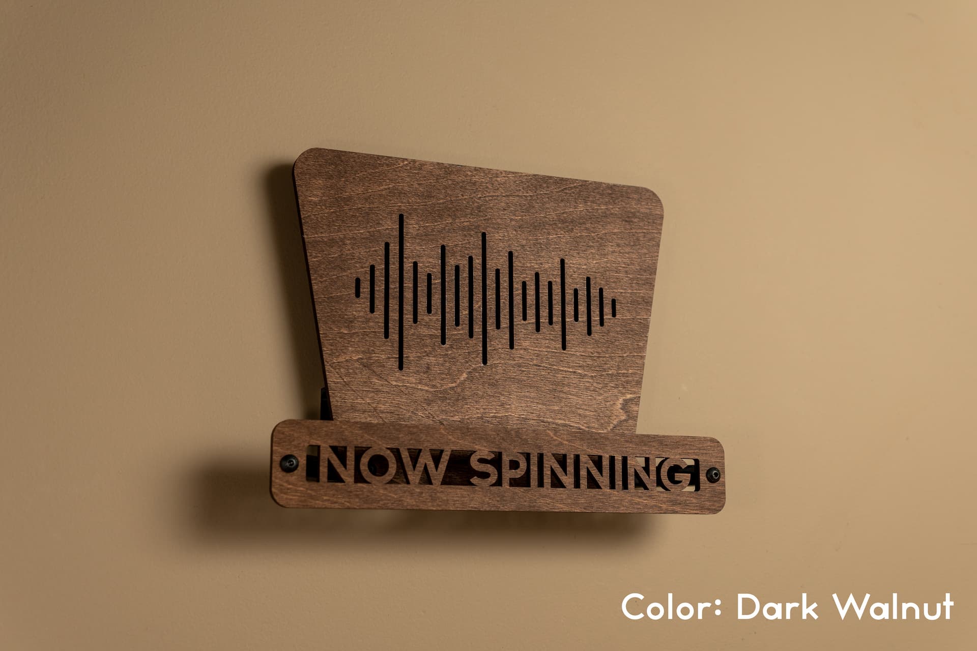Handcrafted Wooden Vinyl Record Wall Mount | Now Playing Display | Baltic Birch