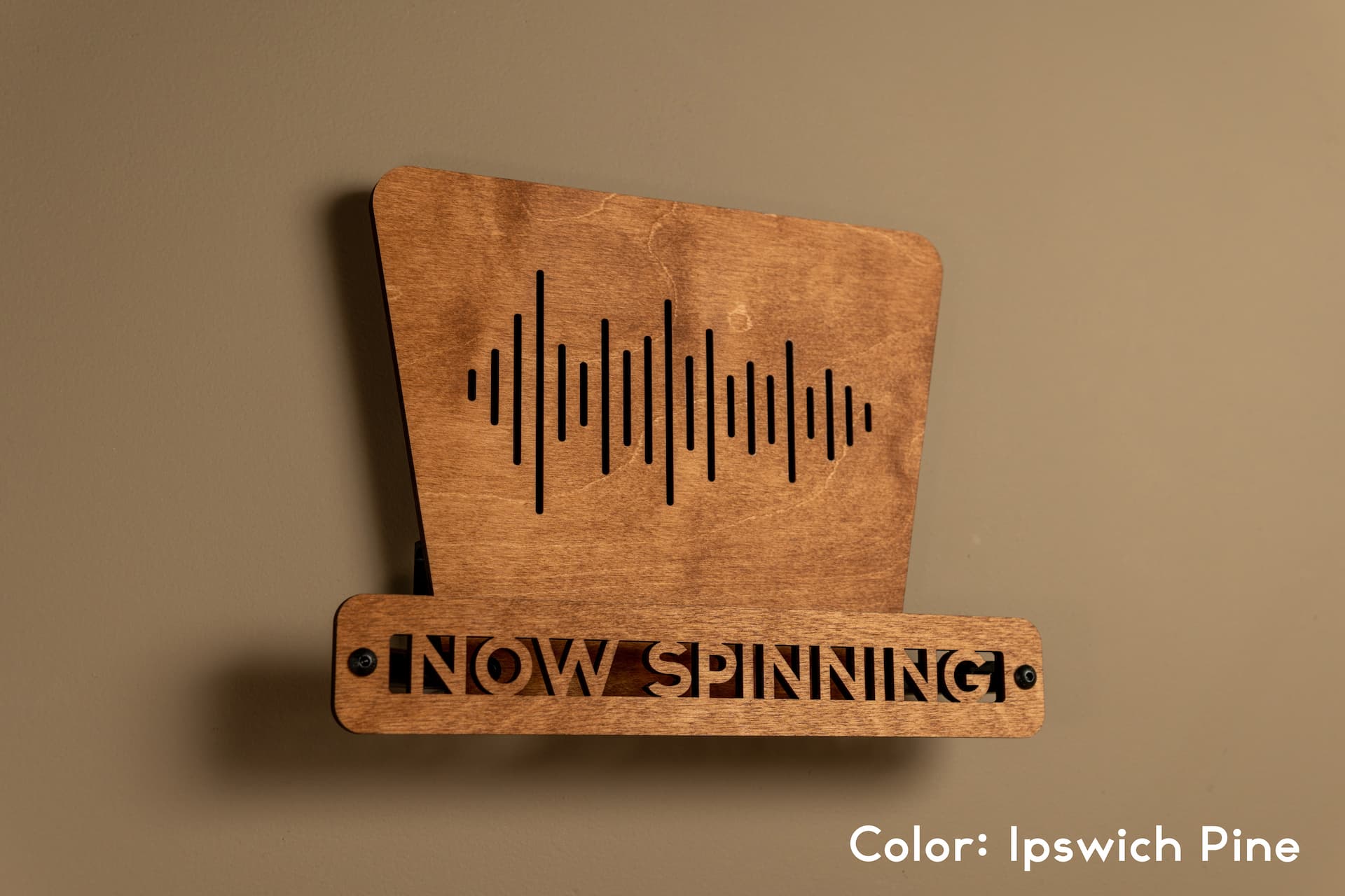 Handcrafted Wooden Vinyl Record Wall Mount | Now Playing Display | Baltic Birch