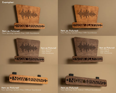 Handcrafted Wooden Vinyl Record Wall Mount | Now Playing Display | Baltic Birch