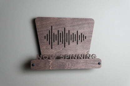 Handcrafted Wooden Vinyl Record Wall Mount | Top Text Design