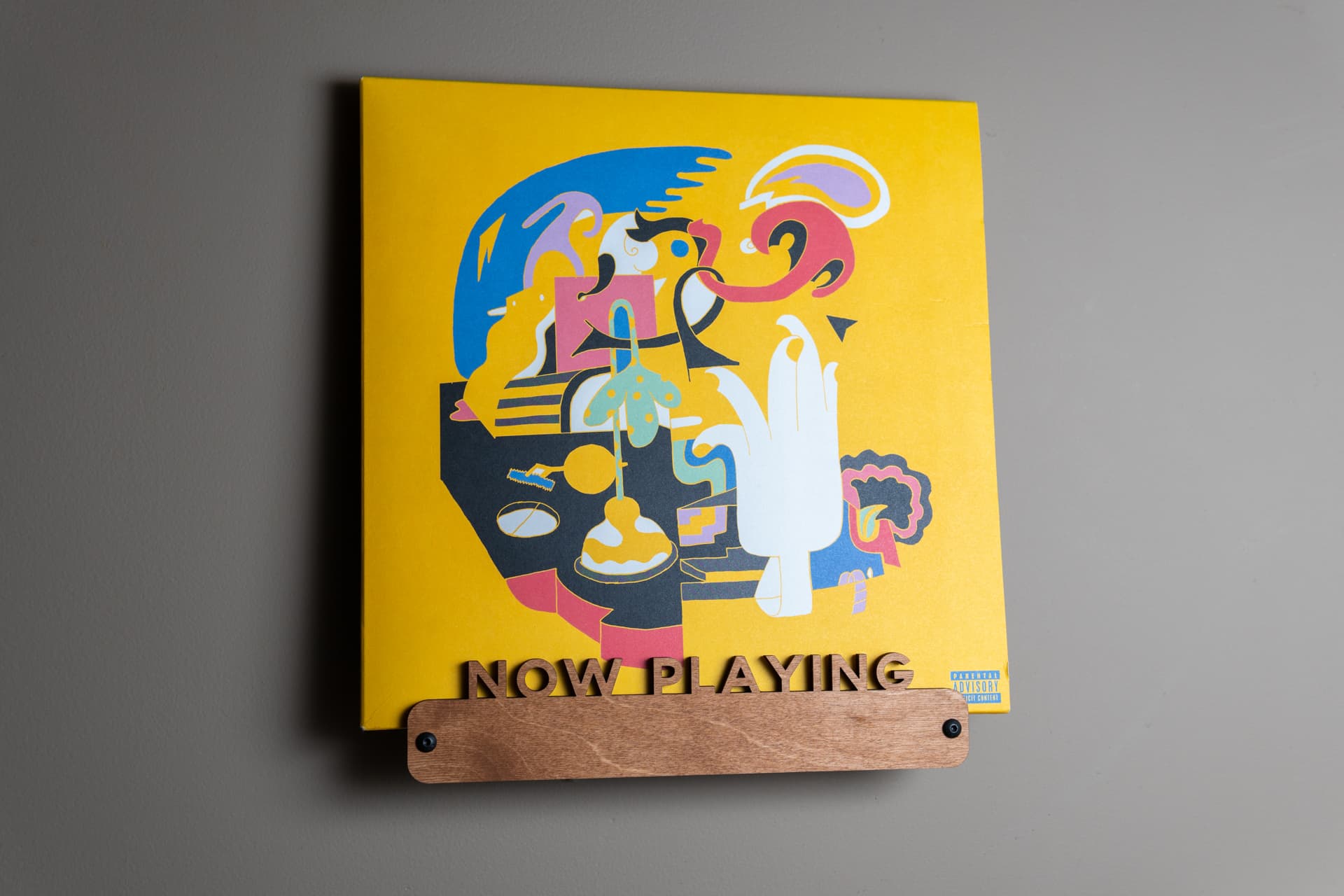 Handcrafted Wooden Vinyl Record Wall Mount | Top Text Design