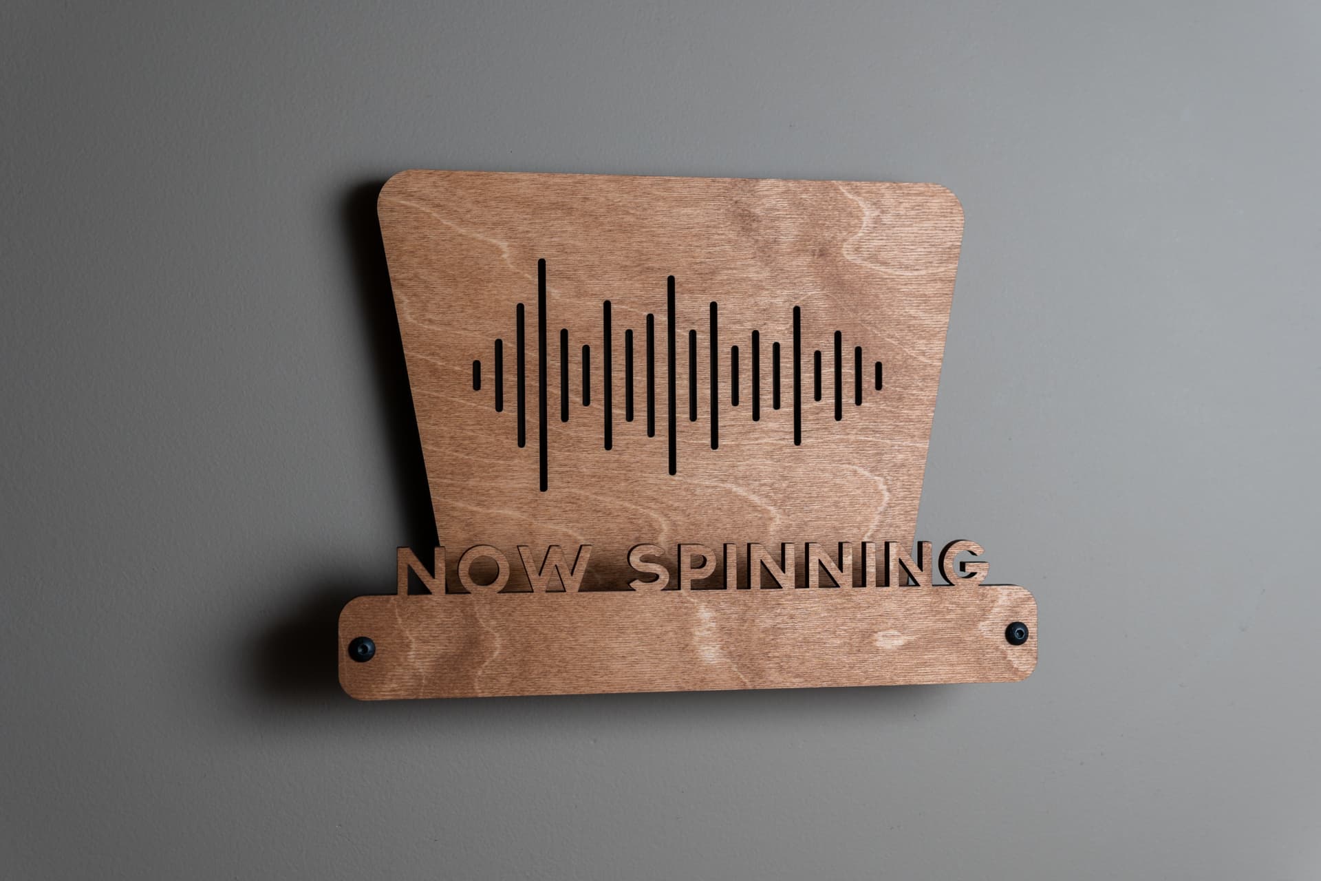 Handcrafted Wooden Vinyl Record Wall Mount | Top Text Design