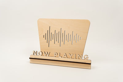 Handcrafted Wooden Vinyl Record Stand - Now Playing & Spinning