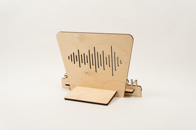 Handcrafted Wooden Vinyl Record Stand - Now Playing & Spinning
