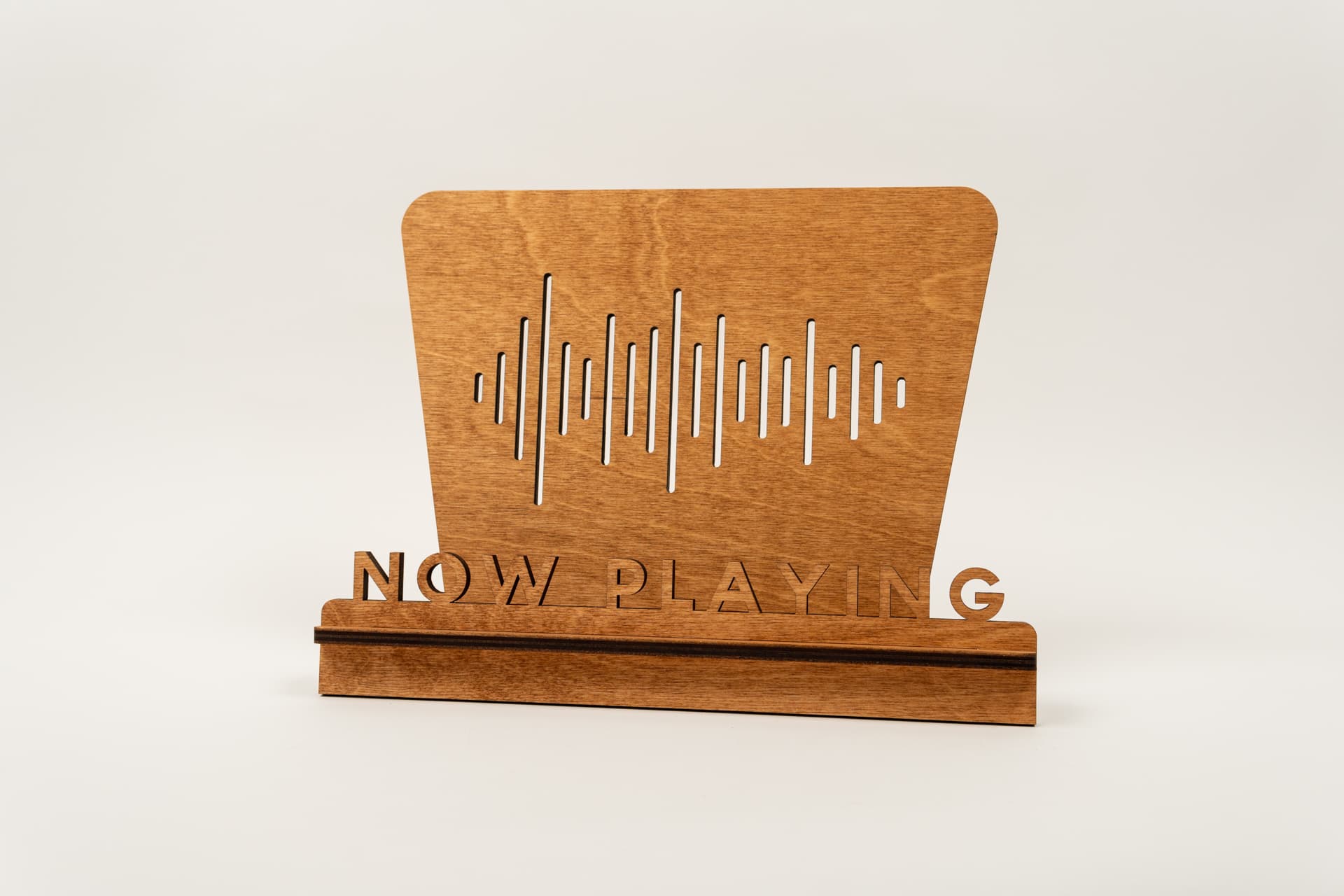 Handcrafted Wooden Vinyl Record Stand - Now Playing & Spinning