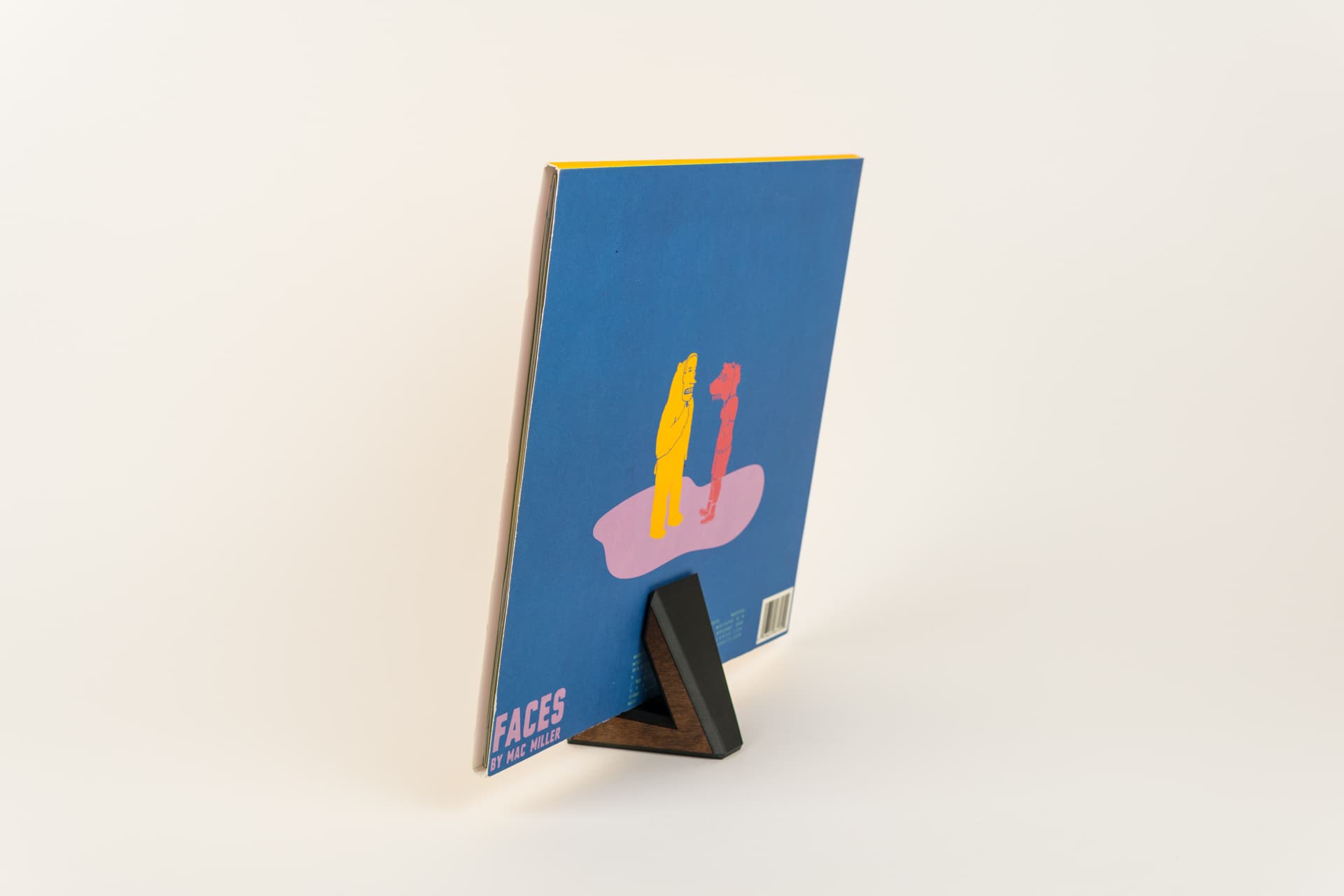 Vinyl Record Display Stand - Wooden Inlay