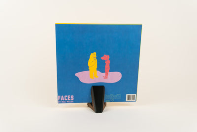 Vinyl Record Display Stand - Wooden Inlay