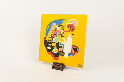 Vinyl Record Display Stand - Wooden Inlay