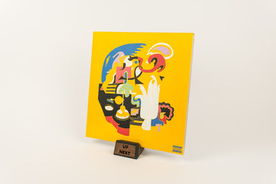Vinyl Record Display Stand - Wooden Inlay
