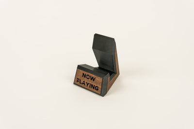 Vinyl Record Display Stand - Wooden Inlay